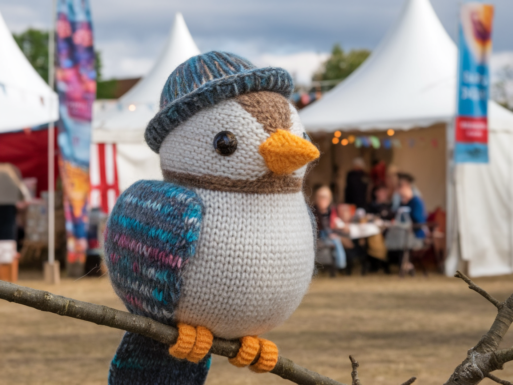 How to knit a festival mascot: step-by-step pattern for a pocket-sized folk songbird