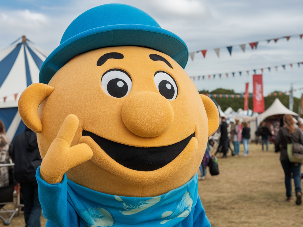 How do i design a weatherproof festival mascot that fits airline cabin rules?