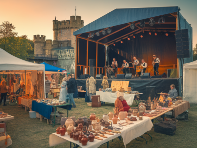 A maker’s day at a multi-stage folk festival: time management, transport and display hacks