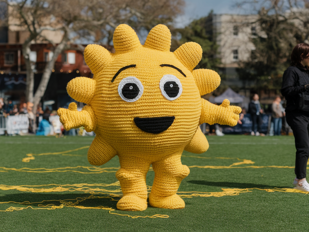 How much yarn do i really need for a festival-sized knitted mascot