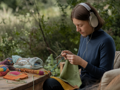 Pairing music and knitting: playlists that speed up stitch rhythm for festival projects